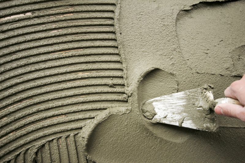 Close-up of Cement Application